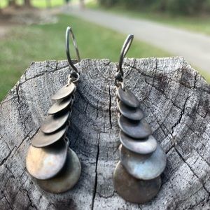 Sterling Silver dangle disc earrings